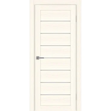 Межкомнатная дверь экошпон Турин 508.12 ясень светлый остеклённая