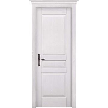 Межкомнатная дверь массив сосны ОКА Пандора Браш эмаль айсберг глухая