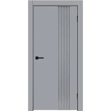Межкомнатная дверь эмаль Мальта L-14 серый RAL 7047 глухая