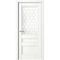 Межкомнатная дверь Византия винил белый со стеклом