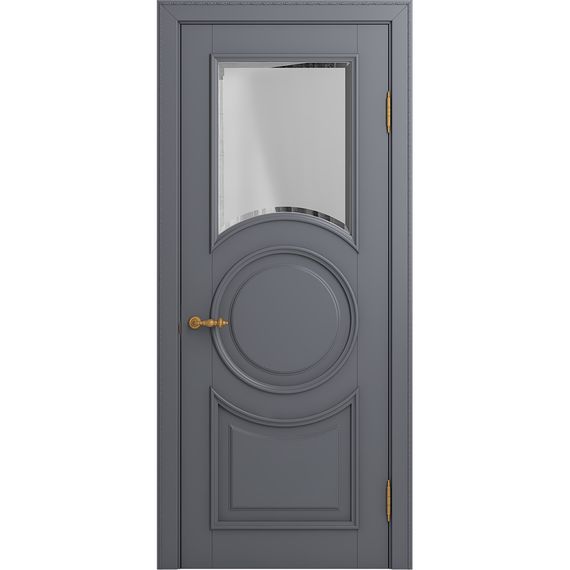 Межкомнатная дверь массив бука Viporte Лацио Амбиенте тауп остекление 1