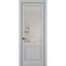 Фото межкомнатной двери керамик NC 10 шеллак серый остеклённая
