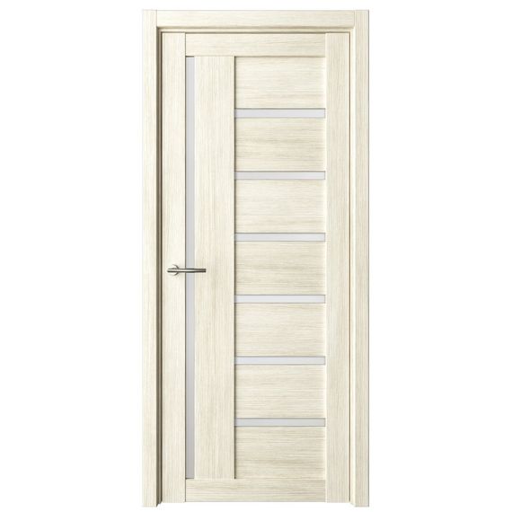 Фото двери Мадрид эко-шпон белый кипарис со стеклом