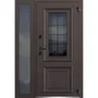 Входная двустворчатая дверь Исландия Термо AG 6004 RAL 8019 шоколад RAL 9016 белый L Тип 2
