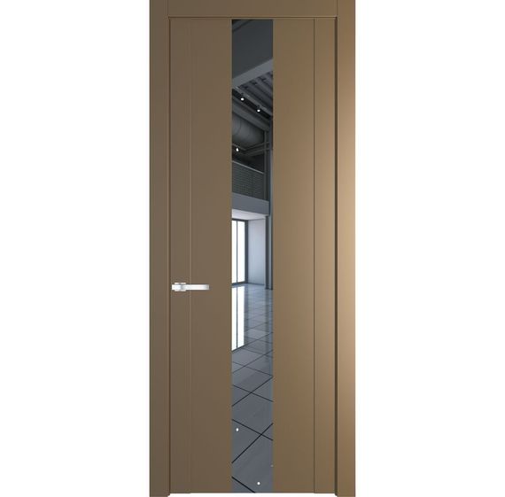 Межкомнатная дверь 1.9P перламутр золото остеклённая