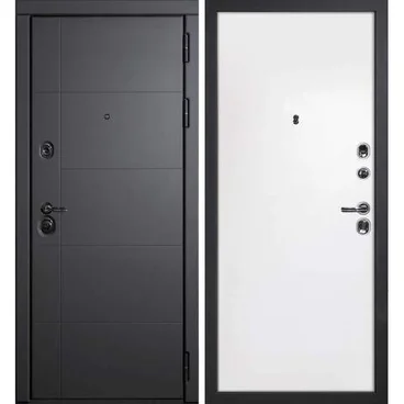 Входная дверь Э1 серый софт панель МДФ под покраску