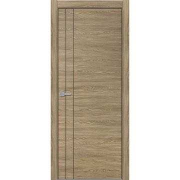 Межкомнатная дверь Tamburat 4105 дуб мадейра кромка чёрная матовая глухая