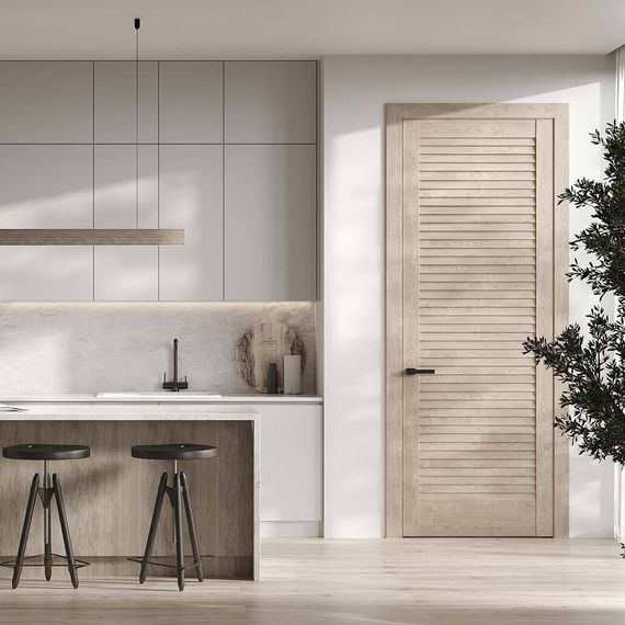 Межкомнатная дверь Profil Doors 1.10N дуб сонома глухая в интерьере