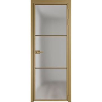 Алюминиевая межкомнатная дверь 3AХ золото остеклённая