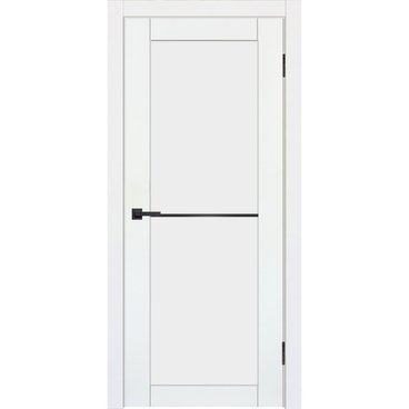 Межкомнатная дверь эмалит Сигма 26.1 белый остеклённая