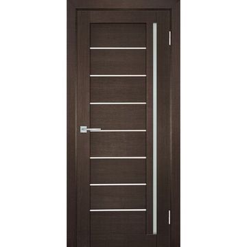 Межкомнатная дверь экошпон Мариам Техно-741 венге стекло сатинат белый