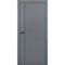 Межкомнатная дверь ПЭТ Silk-5 графит кромка ABS чёрная молдинг