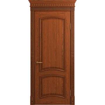 Межкомнатная дверь массив ясеня Viporte Бристоль табачный глухая