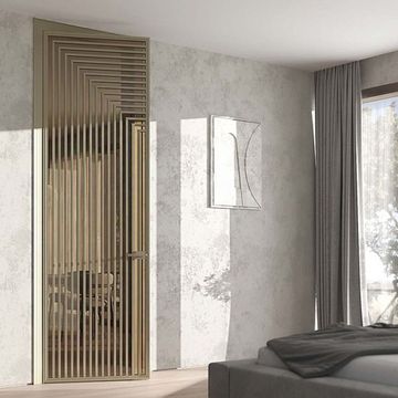 Межкомнатная алюминиевая дверь Loft-S 18 стекло прозрачное бесцветное