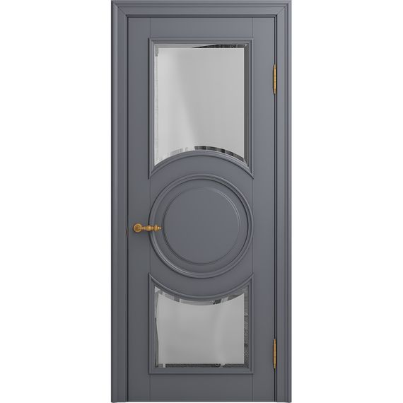 Межкомнатная дверь массив бука Viporte Лацио Амбиенте тауп остекление 5