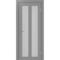 Межкомнатная дверь экошпон Турин 521.22 серый остеклённая