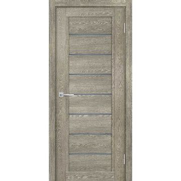 Межкомнатная дверь экошпон Мариам Техно-808 гриджио стекло сатинат графит