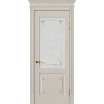 Межкомнатная дверь массив дуба Viporte Флоренция мускато остеклённая