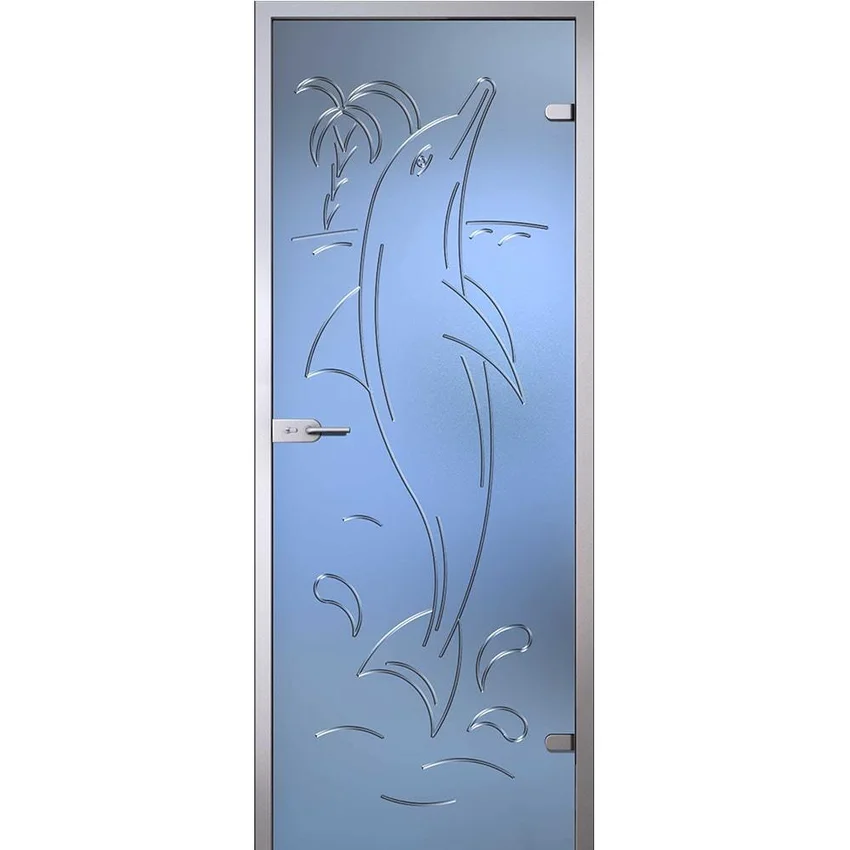 фотография стеклянной двери Акма Дельфин с алюминиевой коробкой тип Z