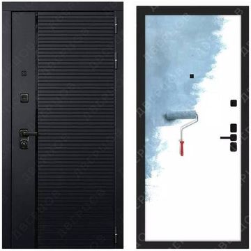 Входная дверь Президент Стайл чёрная мягкая шагрень панель МДФ под покраску