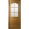 Фото белорусской шпонированной двери Капричеза в цвете дуб со стеклом