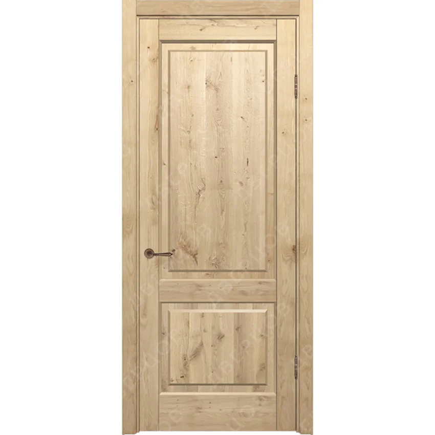 Межкомнатная дверь массив дуба Дверцов Ливорно глухая с сучком без отделки