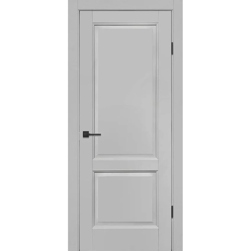 Межкомнатная дверь экошпон ДП-H12 silver gray глухая