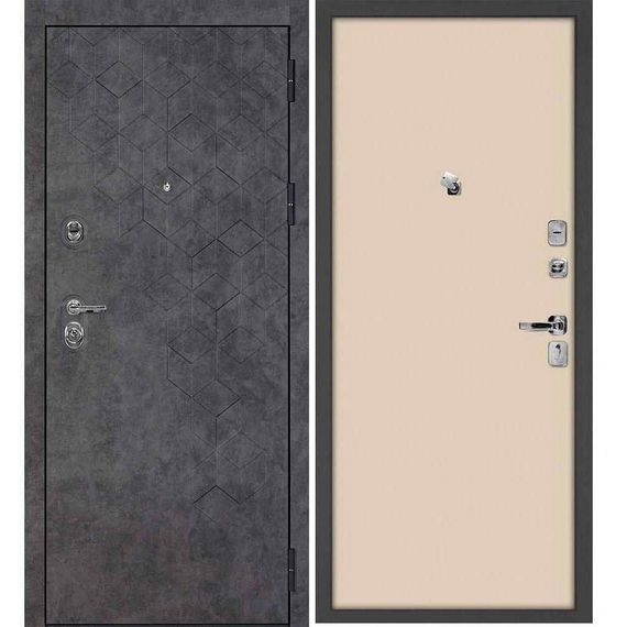 Входная дверь Тетра-126 панель гладкая бежевая