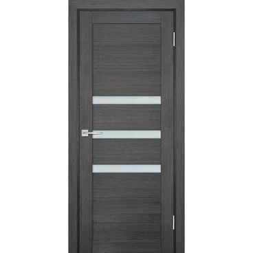 Межкомнатная дверь экошпон Мариам Техно-709 грей стекло сатинат белый