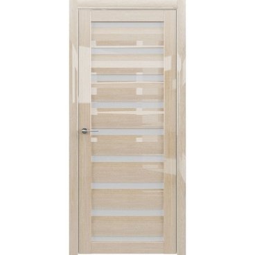 Межкомнатная дверь глянцевая Albero Сидней глянец мокко стекло матовое