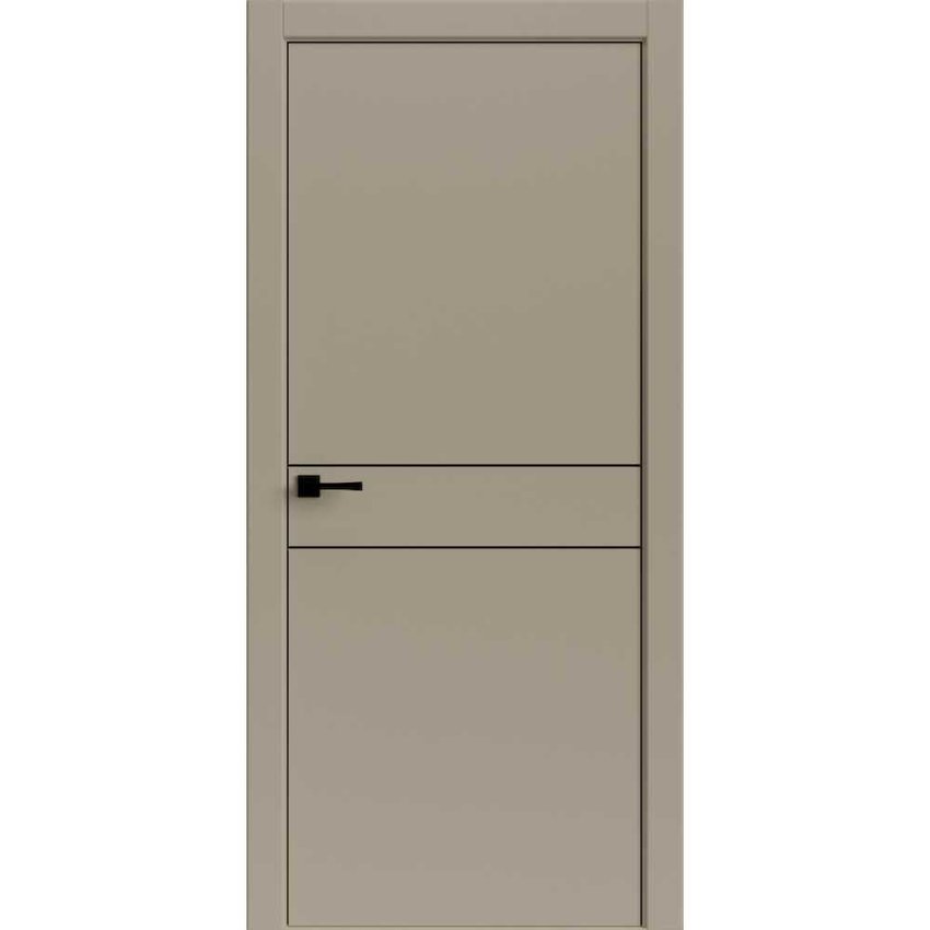 Межкомнатная дверь Light Geometry 4309 лофт мокко кромка ABS чёрная глухая