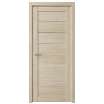 Межкомнатная дверь Сеул экошпон лиственница мокко со стеклом