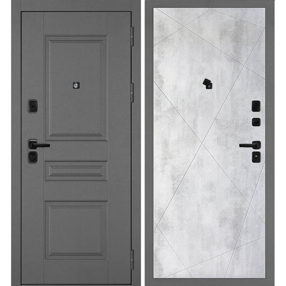 Входная дверь Октава-150 панель фрезерованная PR-103 бетон