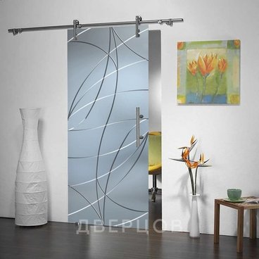 Стеклянная раздвижная дверь Лофт Аврора