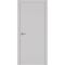 Межкомнатная дверь экошпон Неаполь 1 пепельный алюминиевая кромка глухая