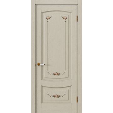 Дверь массив дуба Алина Роза белёный дуб глухая