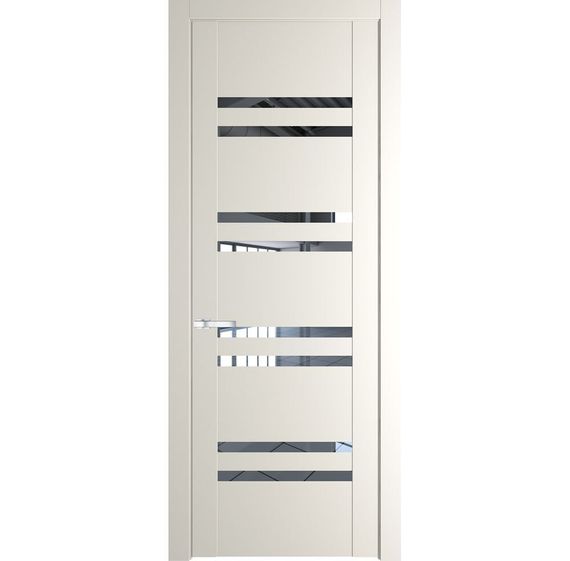 Межкомнатная дверь 1.6P перламутр белый остеклённая