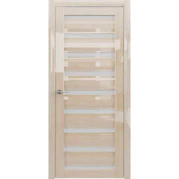 Межкомнатная дверь глянцевая Albero Сидней глянец мокко стекло матовое