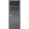 Межкомнатная алюминиевая дверь 14AG серебро остеклённая
