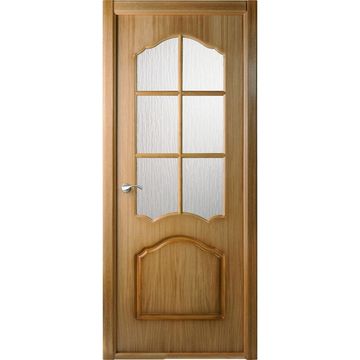 Межкомнатная дверь шпонированная Belwooddoors Каролина дуб остеклённая