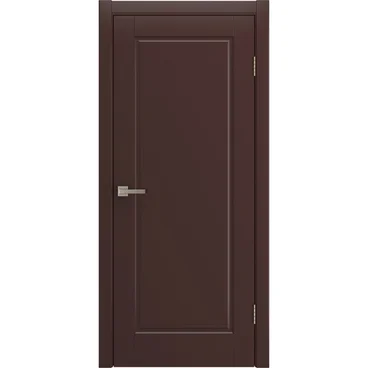 Межкомнатная дверь Аура коричневая эмаль RAL 8016 глухая
