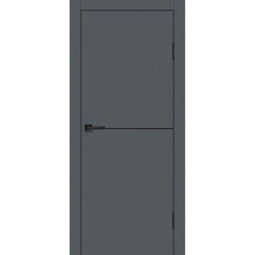 Межкомнатная дверь экошпон Profilo Porte P-19 графит глухая кромка ABS в цвет полотна