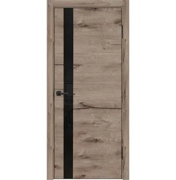 Дверь экошпон ЛУ-45 пацифик остеклённая