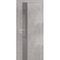 Фото межкомнатной двери экошпон PX-10 серый бетон с алюминиевой кромкой с 2-х сторон стекло Lacobel серый