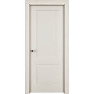 Межкомнатная дверь эмаль Паспарту-2 латте глухая