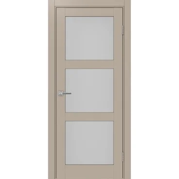 Межкомнатная дверь экошпон Турин 530.222 мокко остеклённая