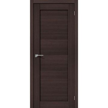 Межкомнатная дверь экошпон Bravo Порта-21 wenge veralinga глухая