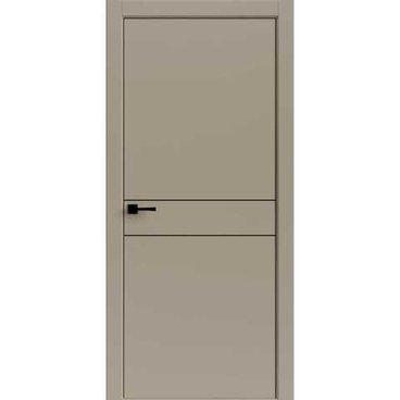 Межкомнатная дверь Light Geometry 4309 лофт мокко кромка ABS чёрная глухая