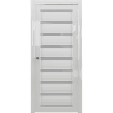 Межкомнатная дверь глянцевая Albero Сидней глянец белый стекло матовое