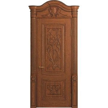 Дверь массив дуба Верона Ампир коньяк патина шоколад глухая